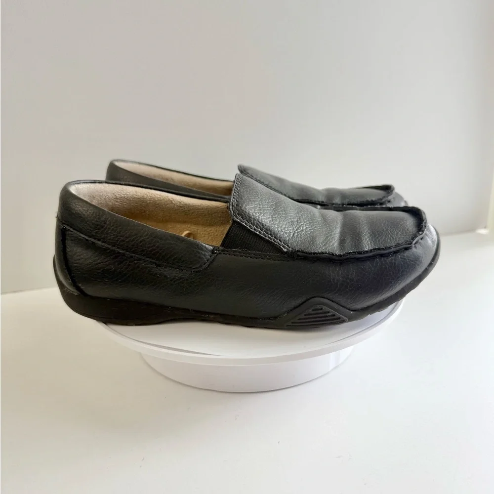Kids’ Black Leather Loafers